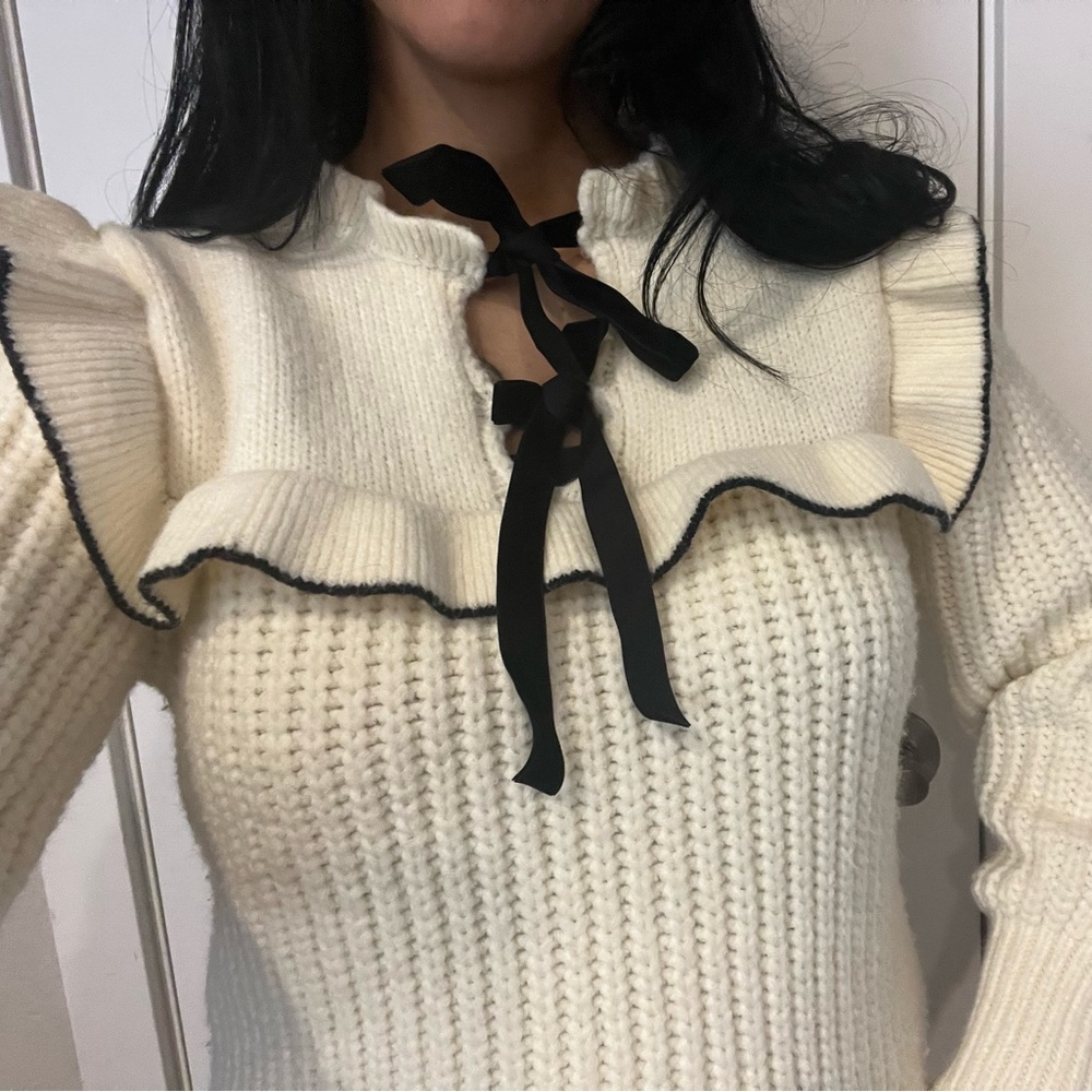 knit sweater small alice blue